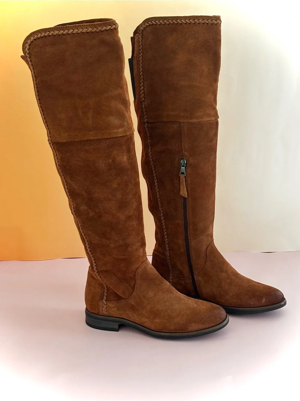 Women’s Tall Suede Riding Boots - Brown